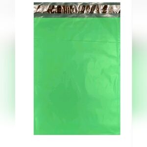 Green Office Mail PolyMailers with Silver Strip 10 Count Unisex